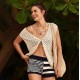 Women Fashion Casual Solid Color Knitted V-Neck Tank Top