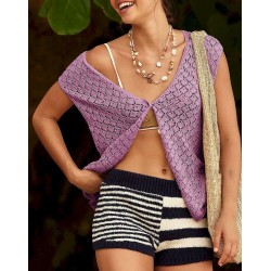 Women Fashion Casual Solid Color Knitted V-Neck Tank Top