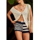 Women Fashion Casual Solid Color Knitted V-Neck Tank Top