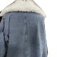 Women Winter Plush Collar Denim Jacket