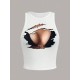 Women Fashiopn Sexy Printed Slim-Fit Tank Top